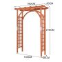 Garden trellis arch, 160 × 215 × 60 cm