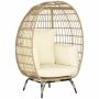 Garden chair Outsunny 105x97x150cm., light brown/beige