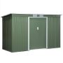 Garden storage shed Outsunny 280x130x172cm., green/white
