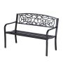 Garden bench Outsunny 127x60x87cm., black