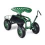 Garden trolley, 2 storage compartments, 96.5 × 44.5 × 45–54 cm