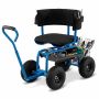 Garden trolley, 360° rotating seat, 46 × 96 × 78–87 cm