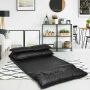 Sofa bed, 5 positions, Black, 227 × 110 × 13 cm
