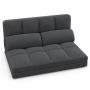 Sofa bed, 6 positions, 2 pillows, Grey, 72 × 54 × 102 cm