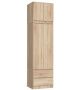 Шкаф AKORD S60, 2 двери, 2 ящика, Коричневый, 60 × 234 × 51 см