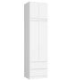 Шкаф AKORD S60, 2 ящика с антресолью, белый, 60 × 234 × 51 см