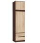 Шкаф S60, 2 дверцы и 2 ящика, коричневый и дубовый, 60 × 234 × 51 см