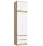 Шкаф STAR S60, 2 дверцы и 2 ящика, коричневый/белый, 60 × 234 × 51 см