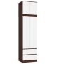 Шкаф STAR S60, 2 дверцы и 2 ящика, коричневый/белый, 60 × 234 × 51 см