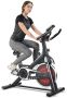 Stationary exercise bike, Adjustable resistance, Black/white, 104.14 × 100.33–113.03 × 52.07 cm