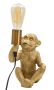 Monkey Table Lamp, Gold, 17 × 25 × 14.5 cm