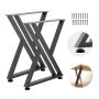 Ножки для стола VEVOR HXZTX2X28-17.7, 2 шт, Чёрный