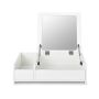 Tabletop vanity table, With folding mirror, White, 60 × 18 × 40 cm