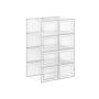 Set of 8 stackable shoe boxes.