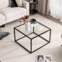 Glass coffee table, 69.85 × 69.85 × 45.72 cm
