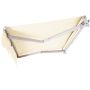 Folding balcony awning, White, 300 × 250 cm