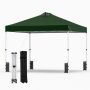 Foldable outdoor gazebo, 3 height levels, Green, 3 × 3 × 1.8–2.7 m