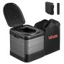 Kokoontaitettava kannettava wc VEVOR KZ-702, 19 × 48,5 × 44 cm