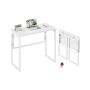 Folding desk VASAGLE, White, 80 × 40 × 74 cm