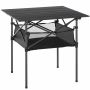 Folding camping table Outsunny 70x70x69cm., black