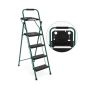 Folding 4-step ladder, metal, black/green, 150 kg