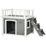 Dog kennel PawHut 121x77x78cm., gray/white