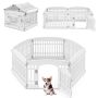 Dog Playpen, 6-piece, White, 172 × 87 × 60 cm