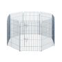 Dog fence made of 8 parts PawHut 63x91cm., silver color