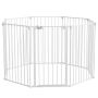 Dog enclosure PawHut 154x154x90cm., white