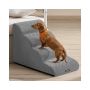 Feandrea Dog Stairs, 2 Steps, Gray, 40 × 50 × 72 cm