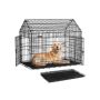 Feandrea PPD015B01 dog cage, two doors, 120 × 72.5 × 109 cm