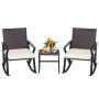 Set of 3 rocking chairs