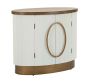 Living room cabinet Mauro Ferretti TOLOSA, 2 doors, white, brown and gold, 79 × 67 × 48 cm