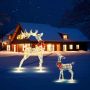 Valaistu jouluporokoriste, 50 LED-lamppua, 52 × 20 × 88 cm