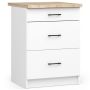 Kitchen cabinet NORE Oliwia S60 with 3 drawers, white