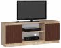 TV stand RTV K120, dark brown/oak color