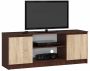 TV stand RTV K120, dark brown/oak color