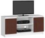 TV stand RTV K120, white/dark brown