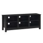 TV stand, Open, 6 cable slots, 134.6 × 53.3 × 40.6 cm