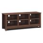 TV stand, Open, 6 cable management holes, Brown, 134.6 × 53.3 × 40.6 cm