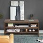 TV stand, with 2 open shelves, Brown, 106.5 × 46 × 44.5 cm