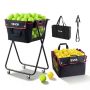 Tennispallokori VEVOR HN001, 175 tennispalloa tai 290 pickleball-palloa, Musta, 62 × 18 × 41 cm