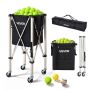 Tennispallokärry VEVOR JQ-SU200A, 200 palloa, Musta, 96,5 × 20 × 15,5 cm