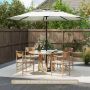 Patio umbrella, 3-stage ventilated top, White, Ø 300 × 245 cm