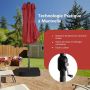 Terrace umbrella, Double, 48 LED lights, 470 × 280 × 251 cm