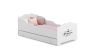 Children's bed Anna with drawer and mattress 164 cm x 85 cm x 63 cm, a princess sleeps here