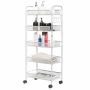 Mesh trolley, 5 shelves, 43.2 × 104.1 × 25.4 cm