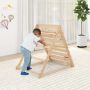 Triangular climbing toy, With climbing wall and ladder, 112 × 70 × 96 cm