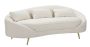 Three-seater sofa Oslo, 3-seater with 3 cushions, Beige/gold, 185 × 68 × 84 cm