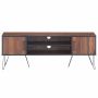 TV stand, 2 cabinets, 2 shelves, Brown, 149.86 × 39.37 × 55.88 cm